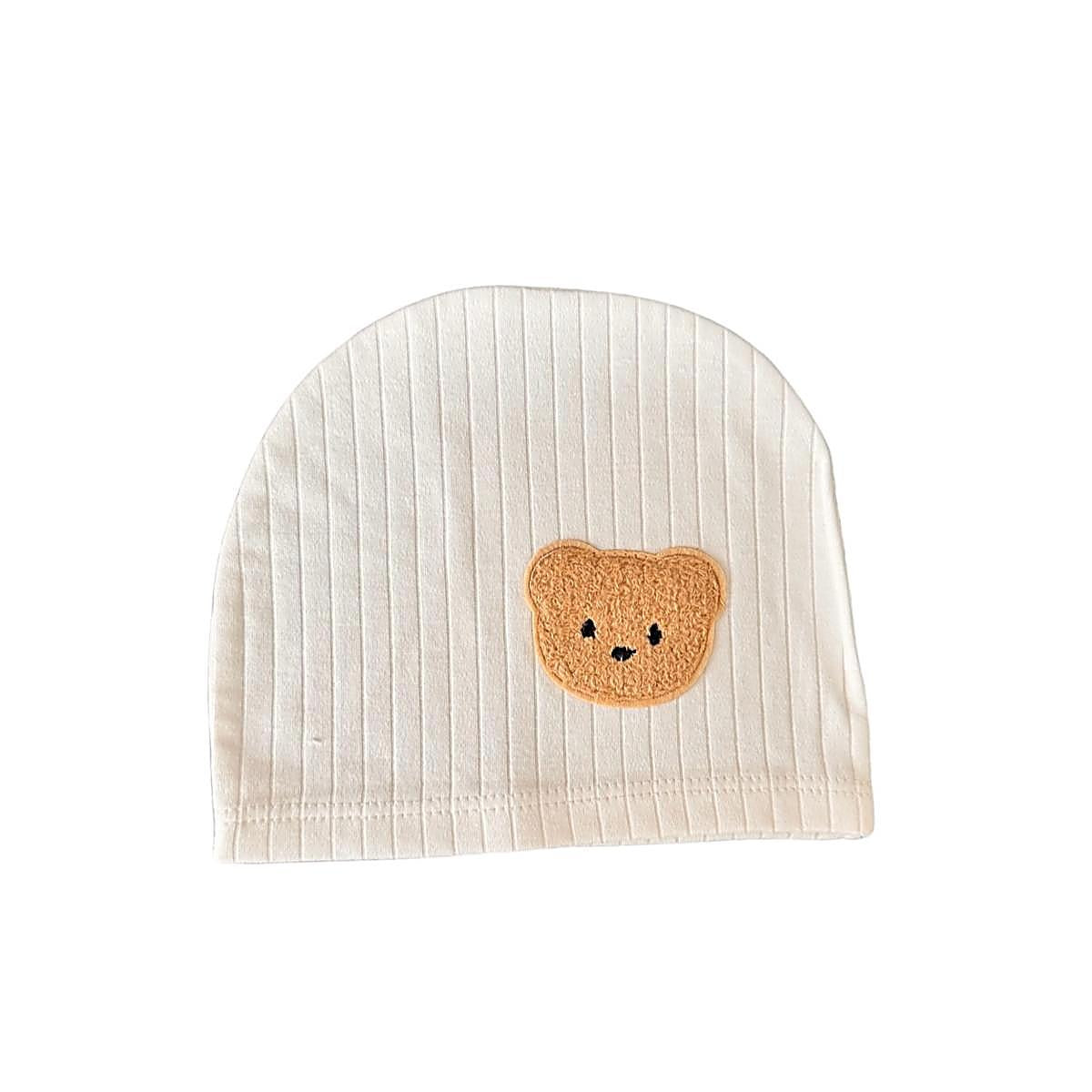 Fuzzy Bear Hat - White